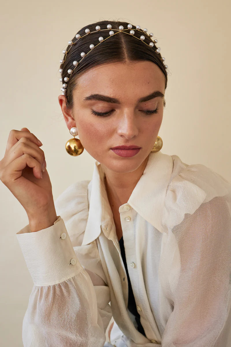 Nikki Pearl exes Headband Gold