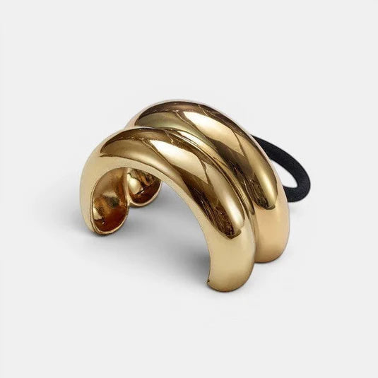 Glossy Double Arch Pony Cuff Gold