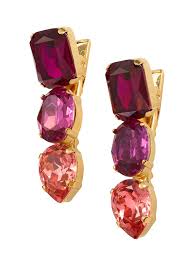 Mika Crystal Clip Set Of 2 Pink