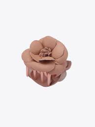 Paulina Leather Medium ClawClip Dusty Rose
