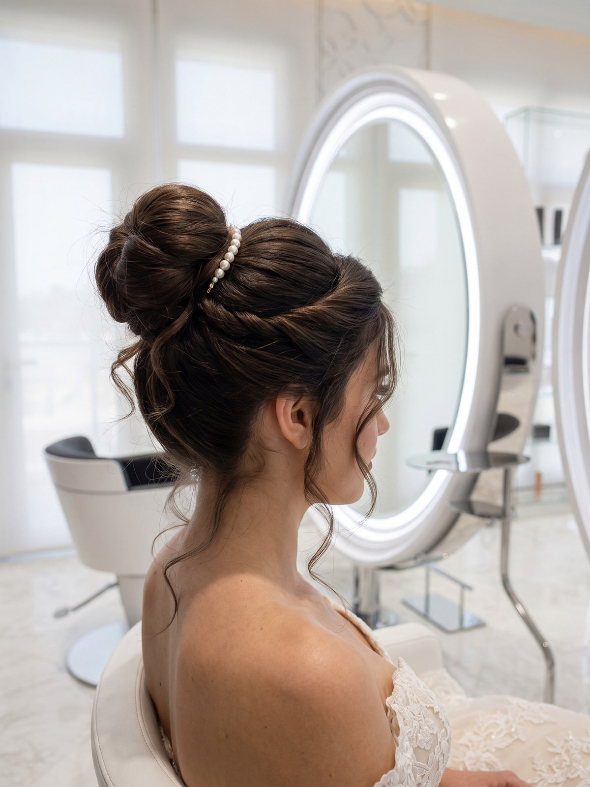 Bridal chignon at Kingdom of Beauty, Abu Dhabi