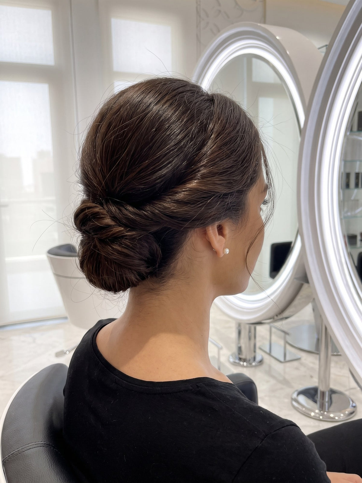 Low chignon at Kingdom of Beauty, Abu Dhabi