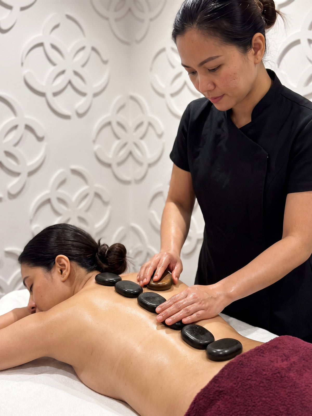 Hot stone massage at Kingdom of Beauty, Abu Dhabi