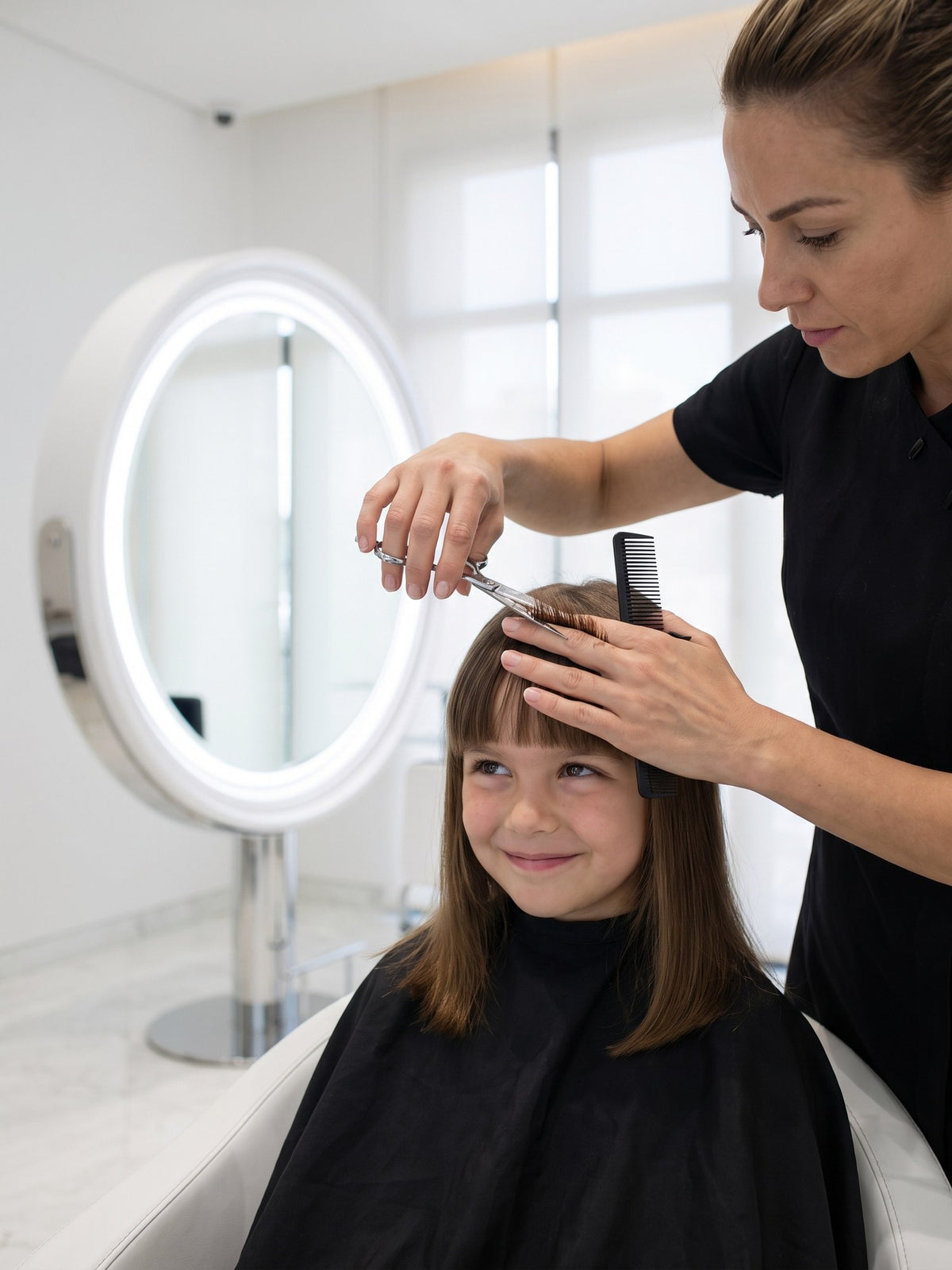 Kids fringe trim at Kingdom of Beauty hair studio