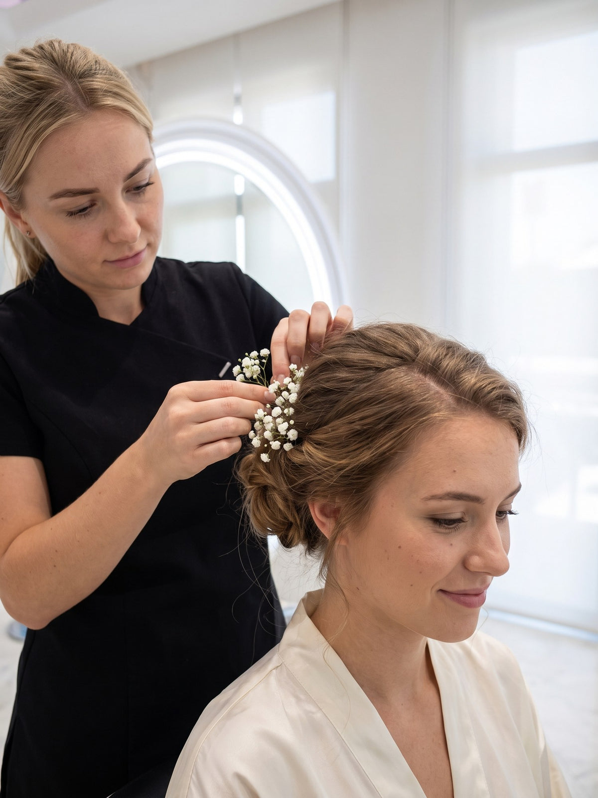 Bridal hairstyle at Kingdom of Beauty, Abu Dhabi