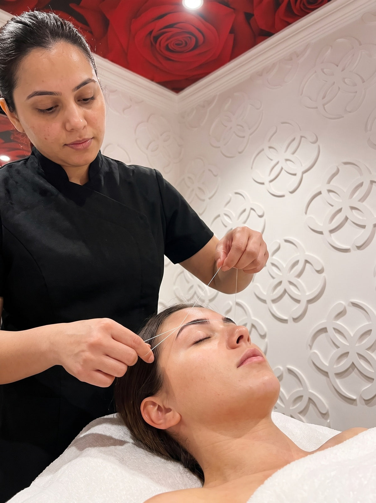 Eyebrow threading at Kingdom of Beauty, Abu Dhabi