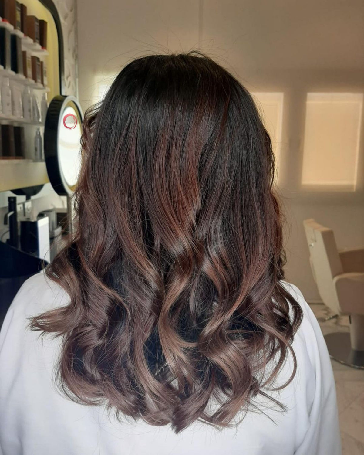 Mahogany blow-dry waves at Kingdom of Beauty, Abu Dhabi