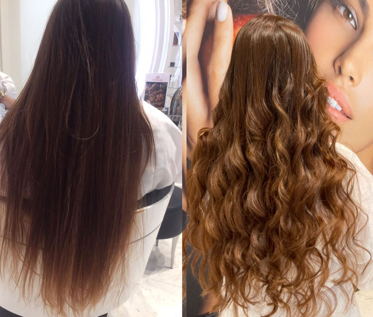 Before and after brown to caramel balayage by Kingdom of Beauty, Abu Dhabi
