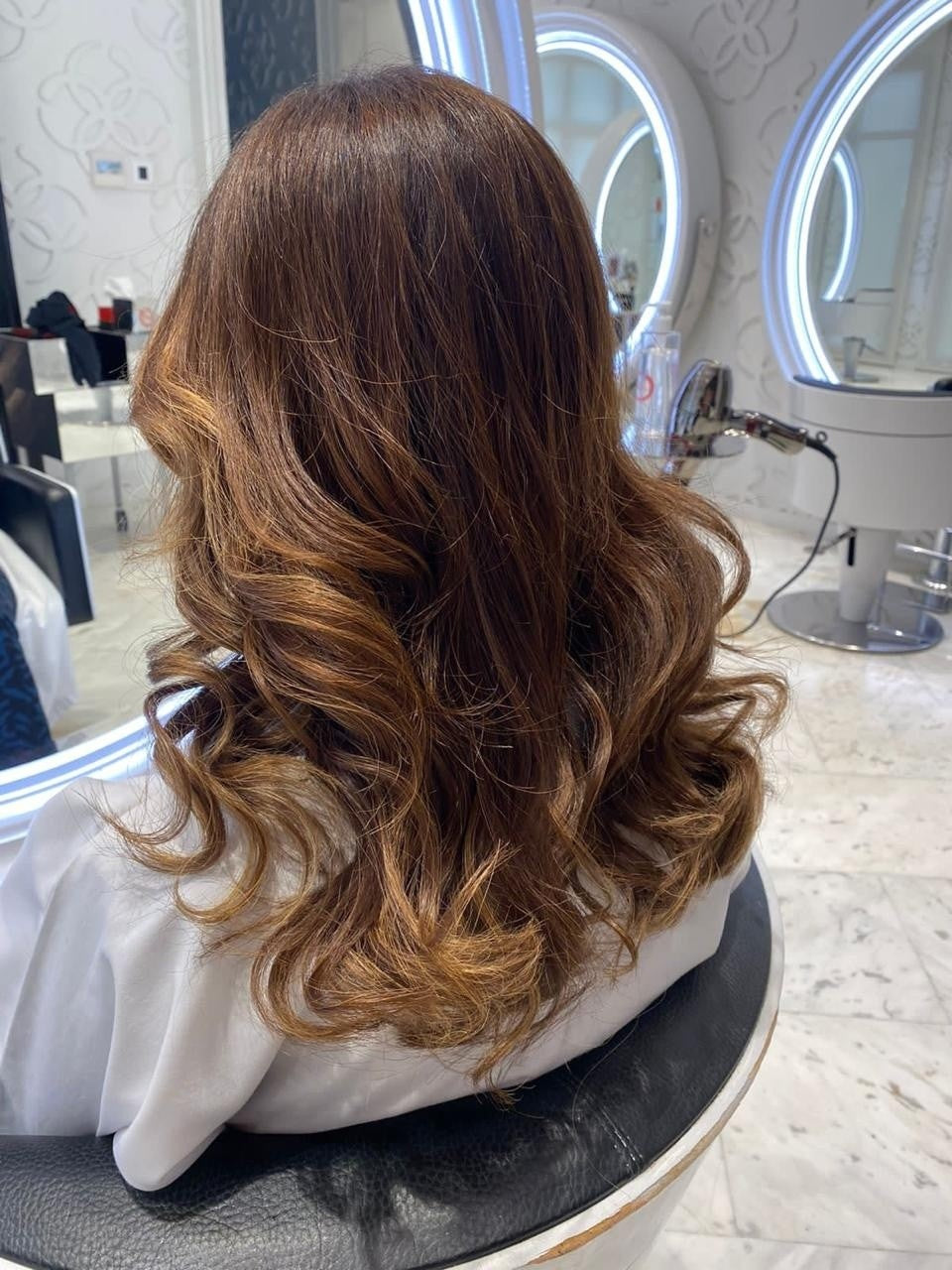 Caramel balayage waves by Kingdom of Beauty, Abu Dhabi