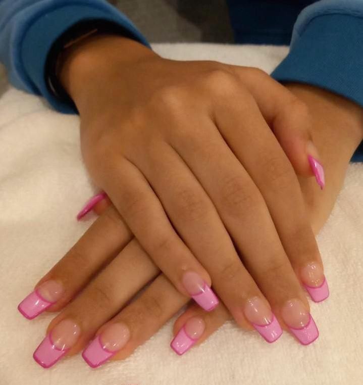 Pink French tips by Kingdom of Beauty, Abu Dhabi