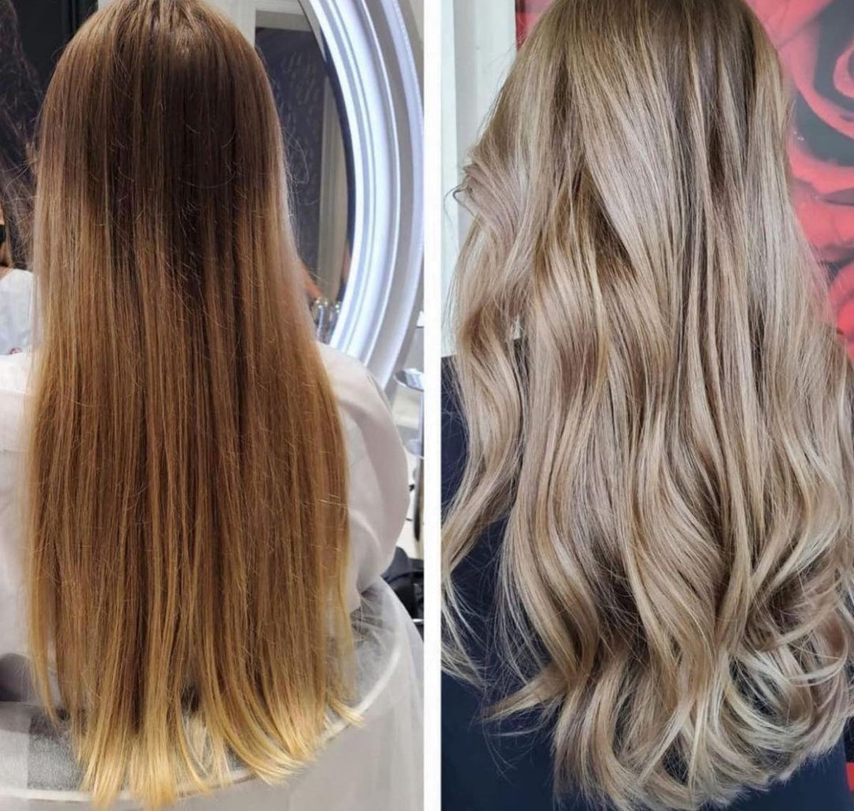 Hair colour before and after, Kingdom of Beauty